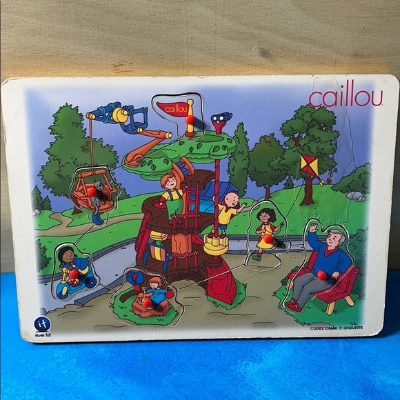 cinar Other - 🔥🔥Vintage Caillou Cinar 2002 Wooden Puzzle for Kids